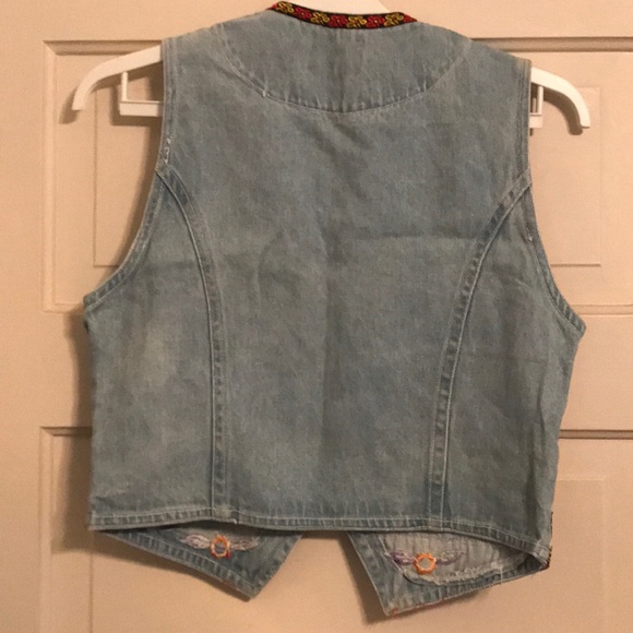 Vintage Denim embroidered vest - Picture 2 of 6